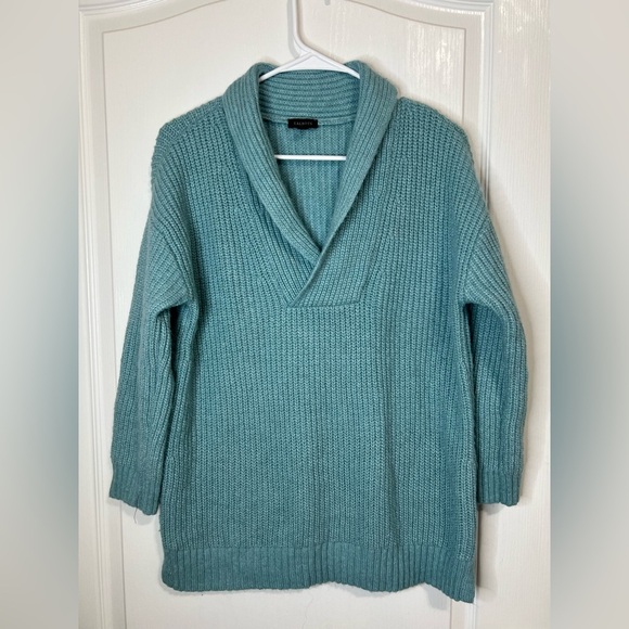 Talbots Shawl Collar Shaker Stitch Pullover sweater size S - Picture 4 of 11